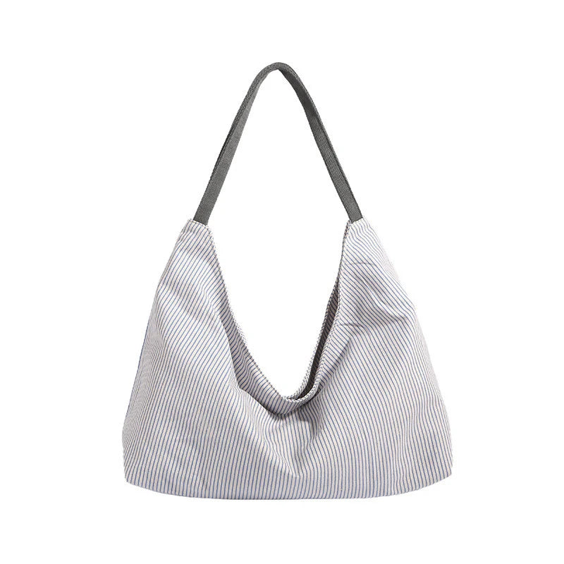 Striped Canvas Tote Bag for Women – Large Shoulder Bag Canvas Tote Bag Nixie