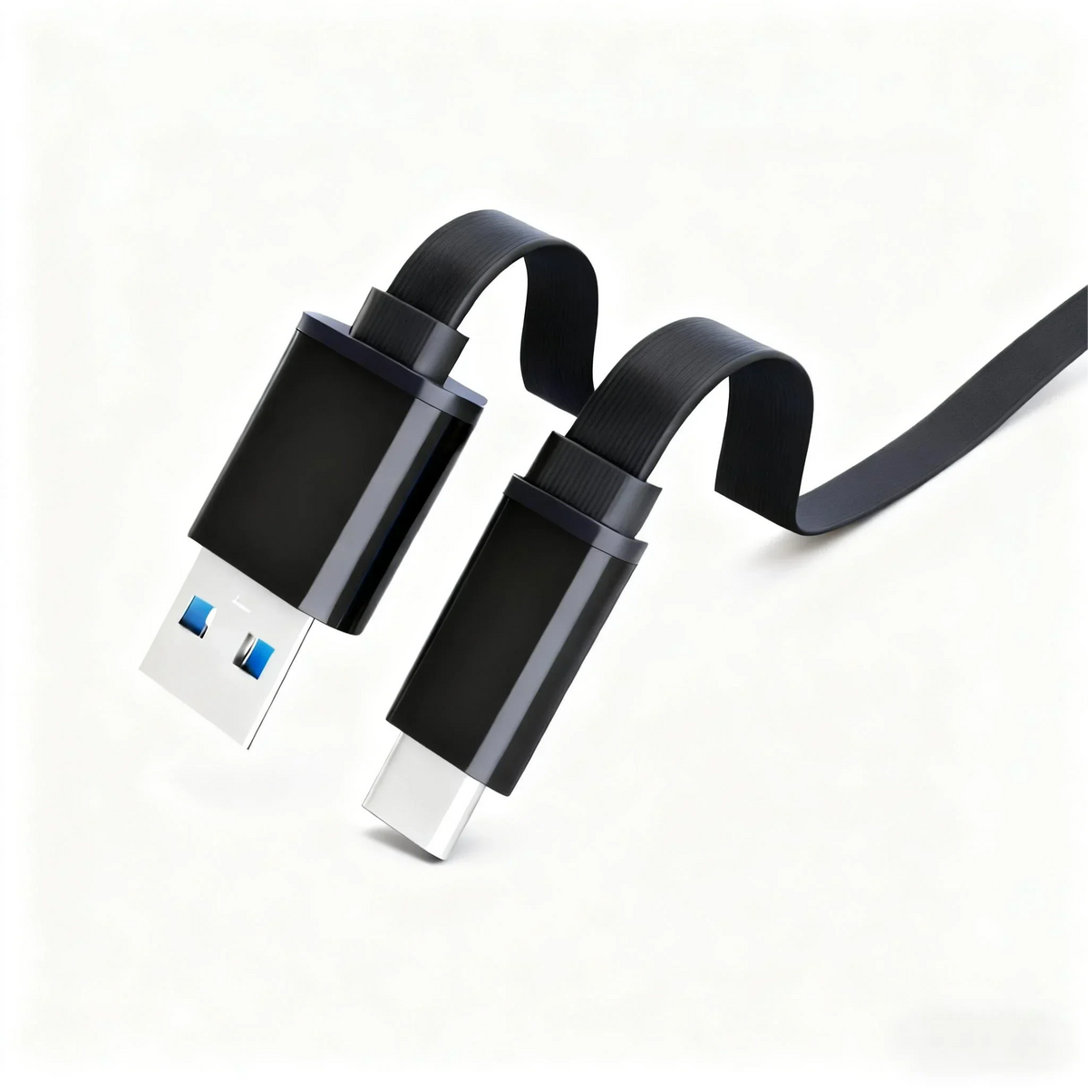 Flat USB to USB-C Cable | PD Fast Charging | Ultra-Thin USB-C Charging Cable Nixie
