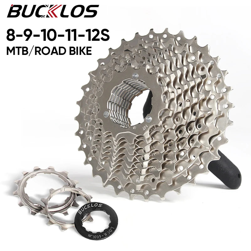 BUCKLOS Bike Cassette 8-12 Speed MTB Road Shimano HG Freewheel Bike Cassette Freewheel Nixie