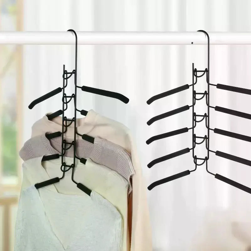 Multi-Tier Closet Hanger Organizer with Hooks – 5-Pack Closet Hanger Organizer Nixie Default Title