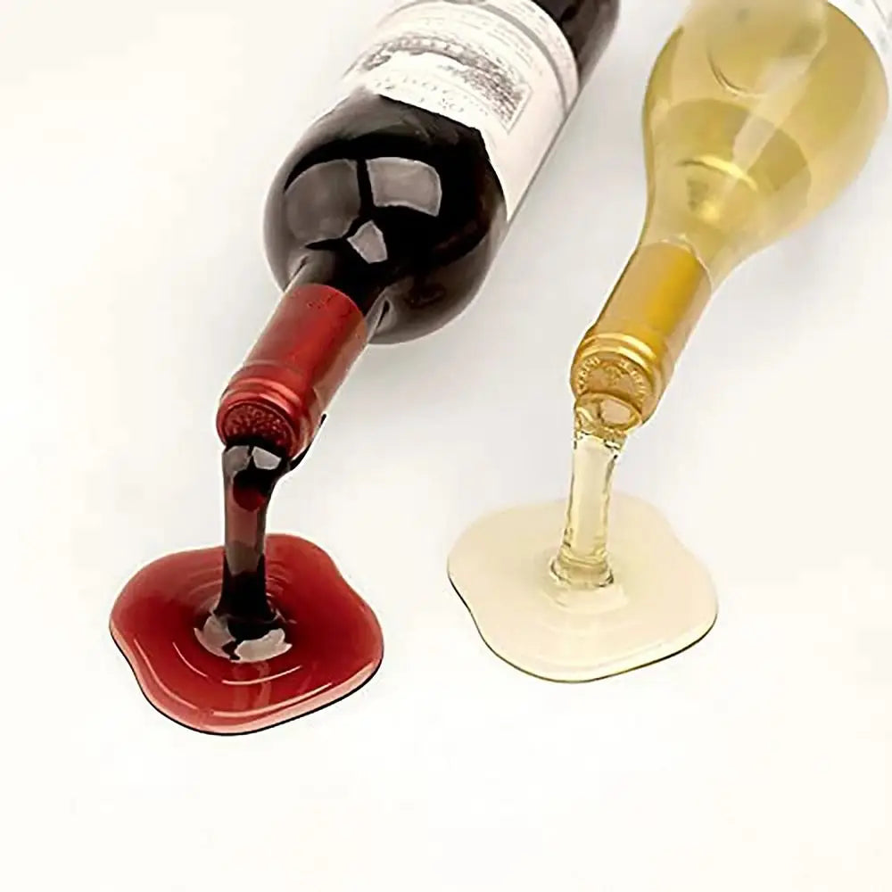 Spilled Wine Bottle Holder – Fun Creative ABS Wine Stand Rack