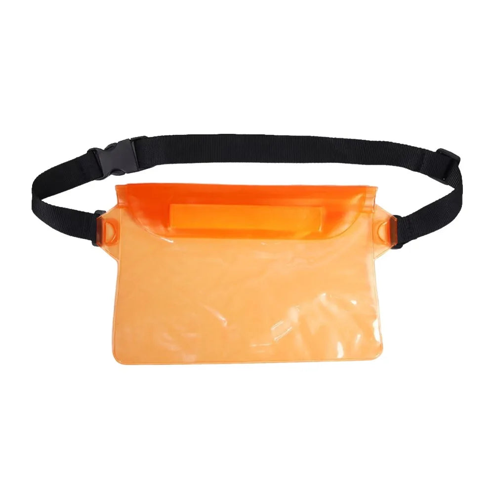 Transparent Waterproof Waist Bag – 3-Layer PVC Swimming Pack