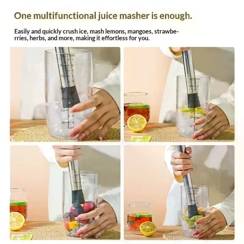 Stainless Steel Ice Hammer Muddler Bar Tool | Cocktail Pestle Bar Tool Muddler Nixie