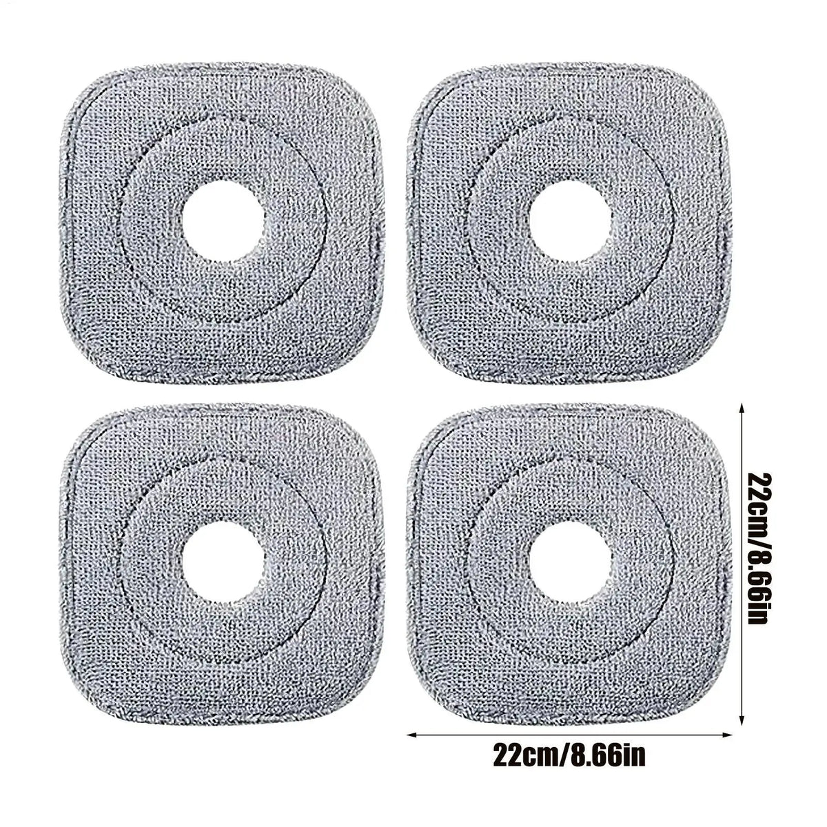 Microfiber Mop Refills 4 Pack – Square Replacement Pads