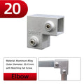 Aluminum Alloy Square Tube Elbow Connector 20/25/30mm Pipe Tube Connector Nixie 11