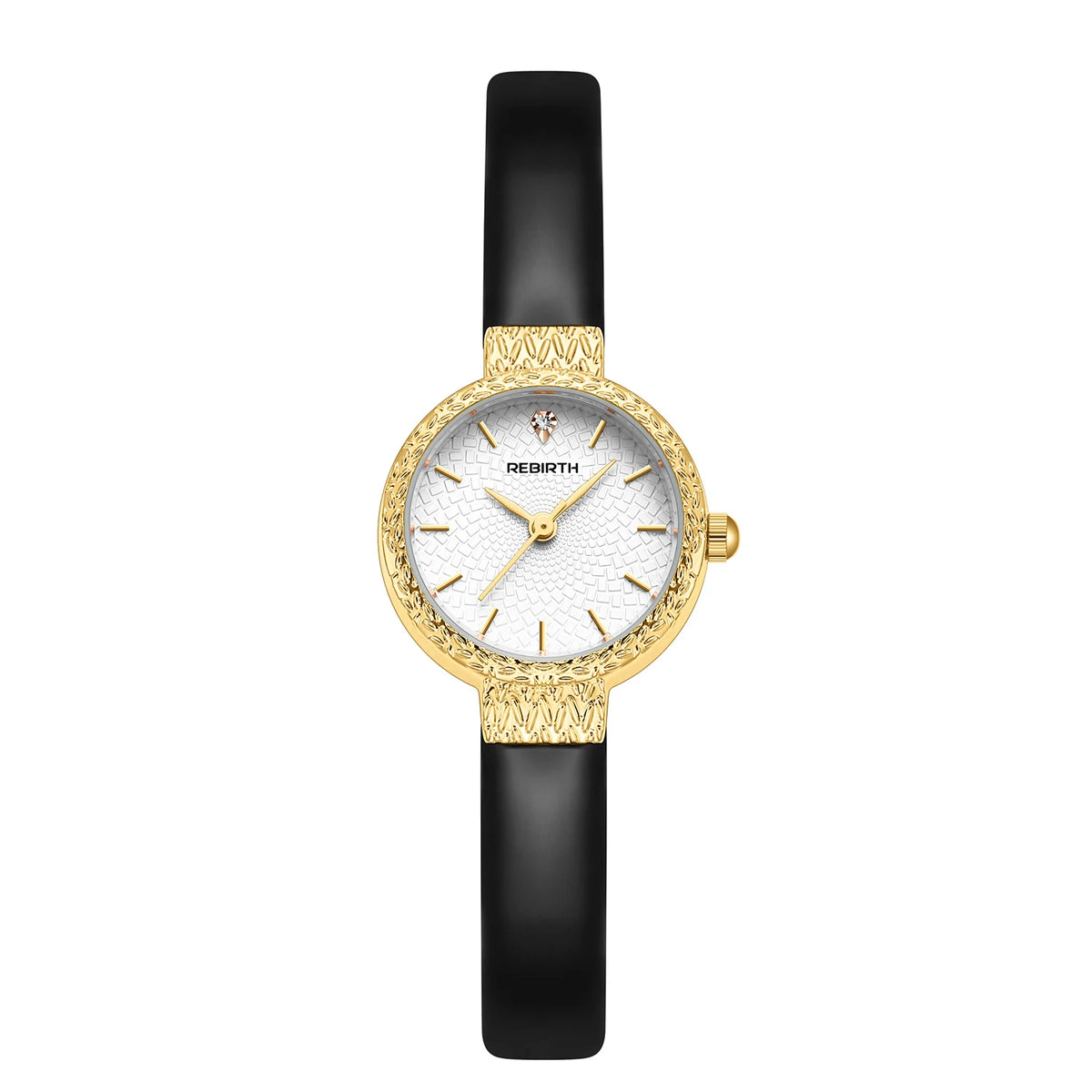 Roman Numeral Leather Quartz Watch – Elegant & Versatile Quartz Wristwatch Nixie Gold