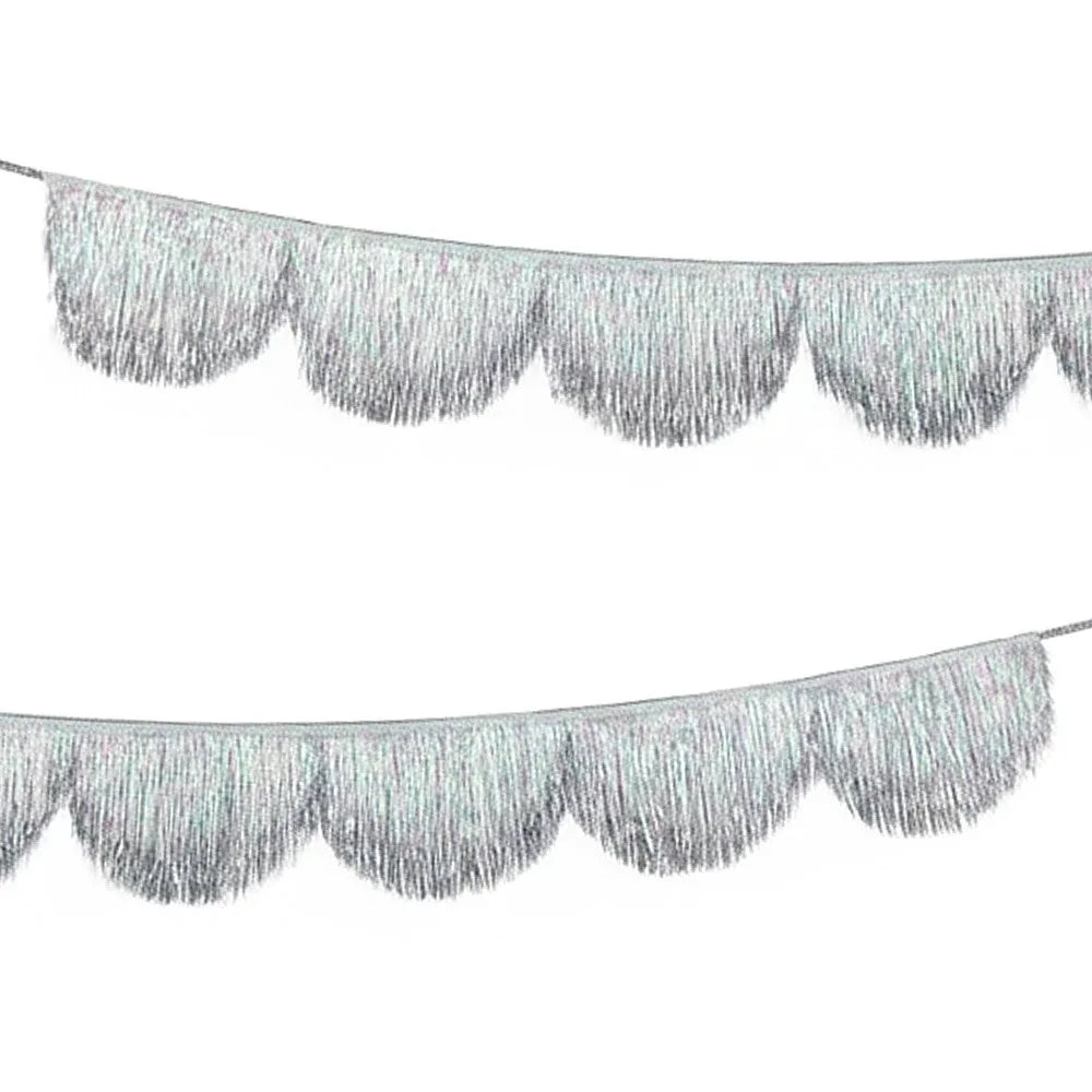 Metallic Foil Fringe Tassel Garland – Multicolor Party Decor