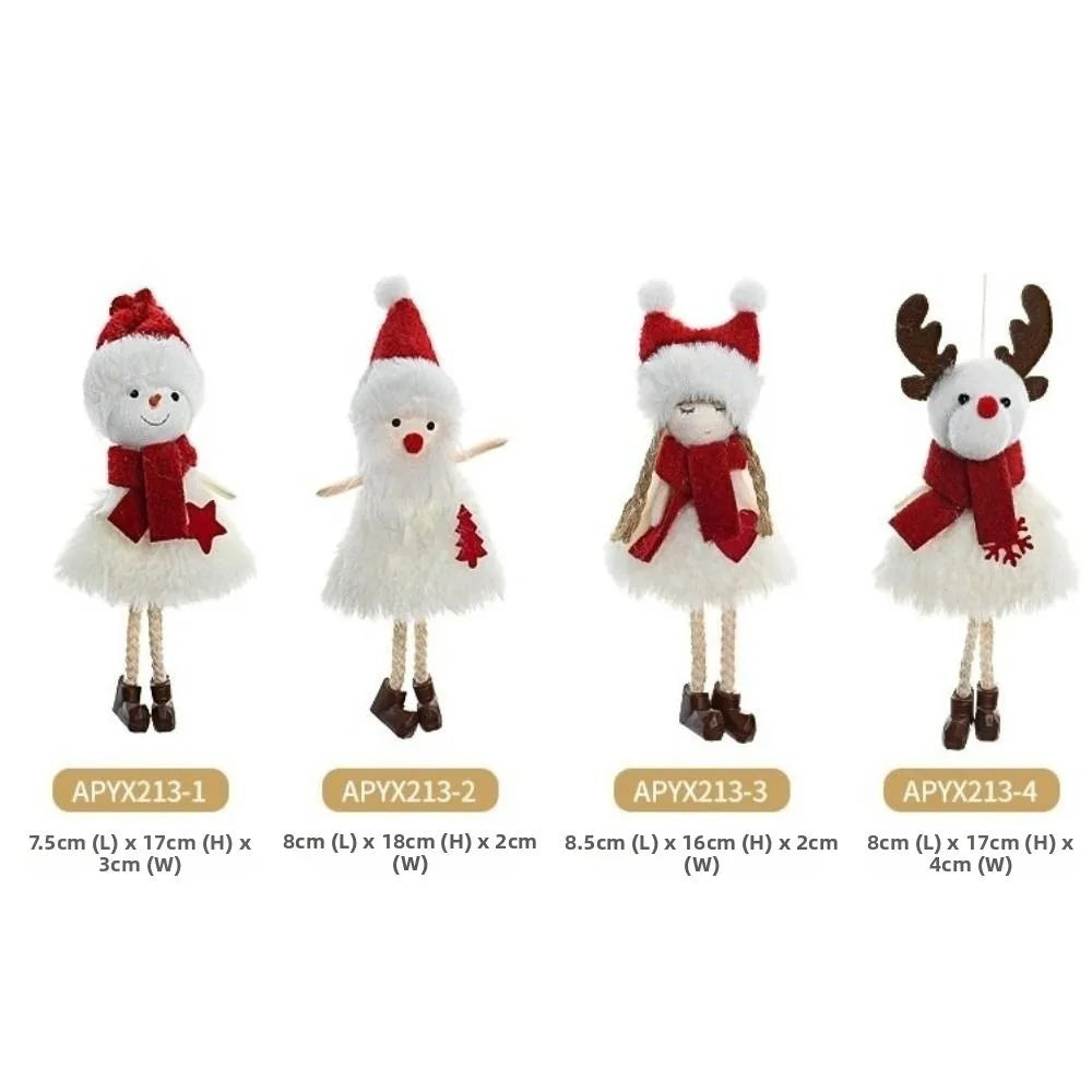 Christmas Plush Hanging Ornaments – Elk, Snowman & Angel Christmas Plush Ornament Nixie