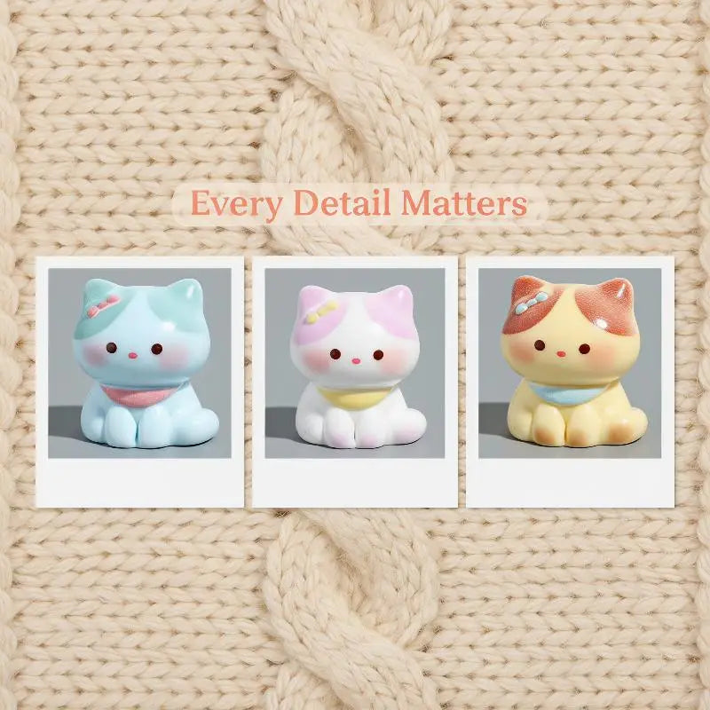 6pcs Miniature Cat Figurines Resin Micro Landscape Ornaments Miniature Figurine Set Nixie