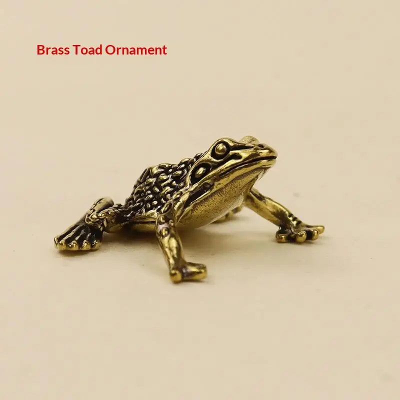Brass Feng Shui Money Toad Statue – Lucky Fortune Figurine Brass Figurine Nixie Default Title