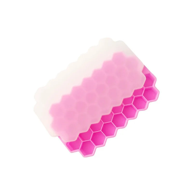 Silicone Ice Cube Tray 37-Cube BPA Free with Lid | Food Grade Silicone Ice Tray Nixie powder