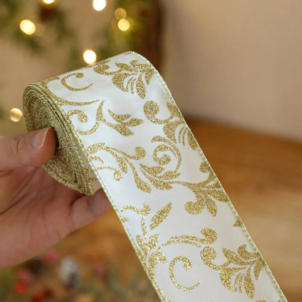 2M Christmas Plaid Linen Ribbon – DIY Xmas Bow & Gift Wrap Christmas Craft Ribbon Nixie