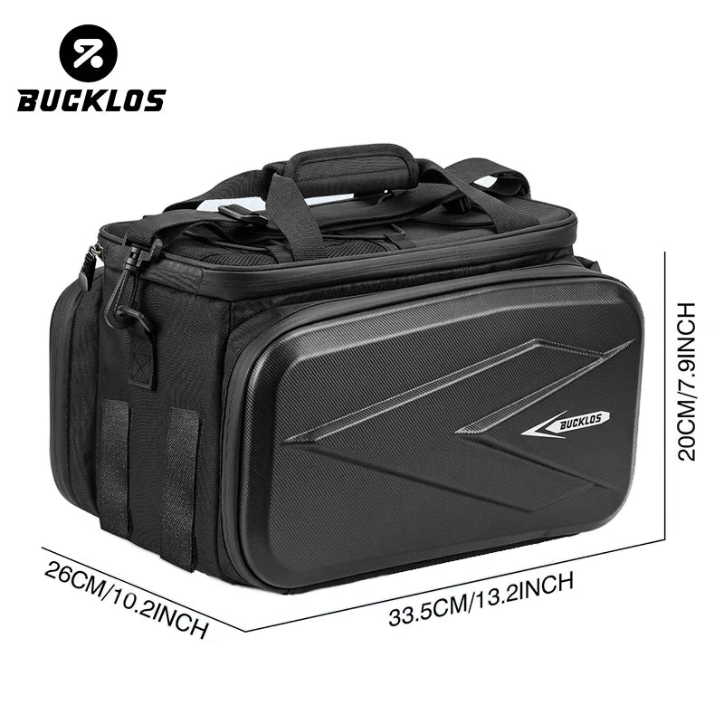 BUCKLOS 19L Bike Rear Rack Trunk Bag – MTB Pannier Travel