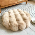 Round Washable Pet Mat – Non-Slip Plush Cat & Dog Sleeping Pad Pet Sleeping Mat Nixie Camel