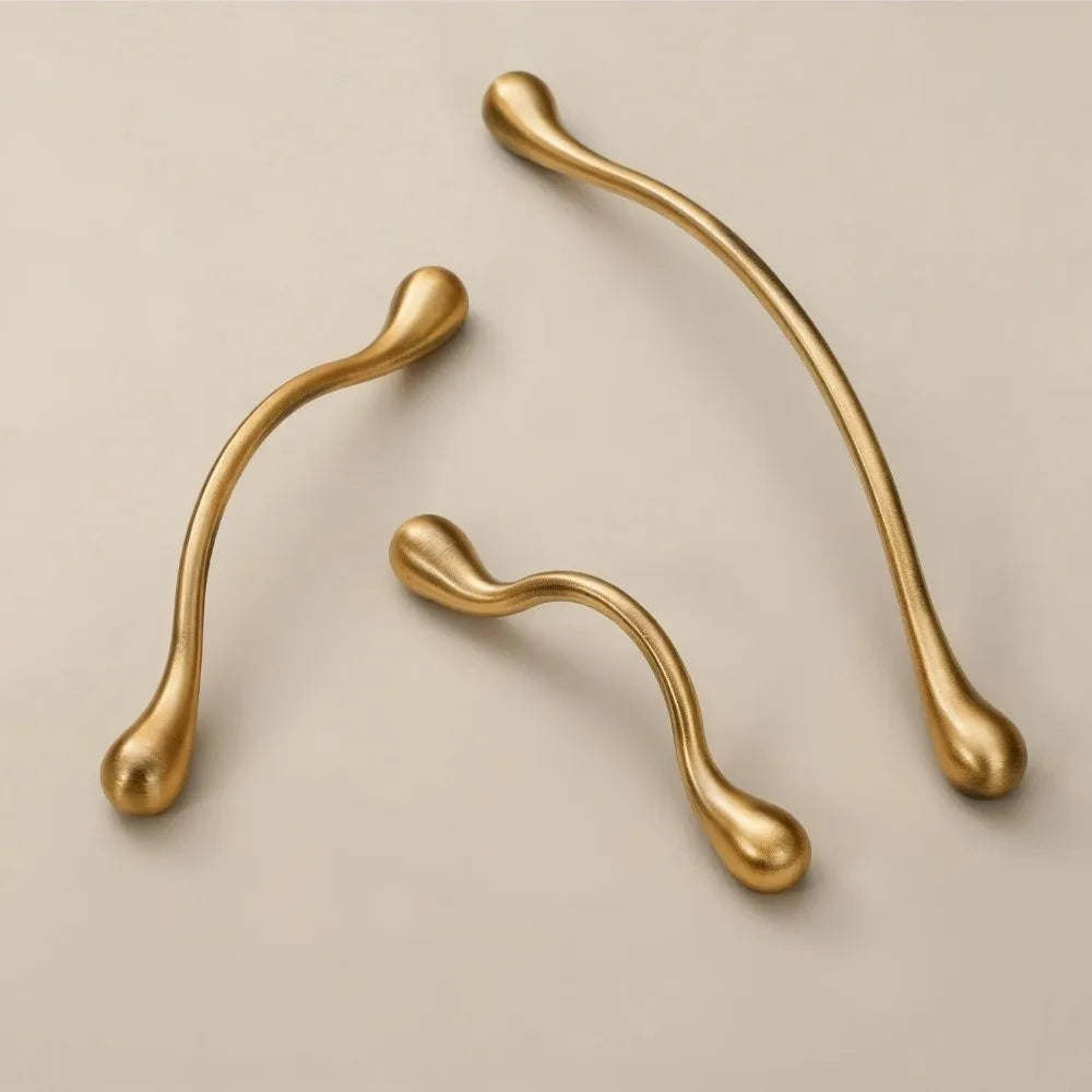 Retro Zinc Alloy Cabinet Handles | French Style Door Pull Gold/Silver