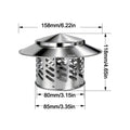 Stainless Steel Chimney Cap Rainproof Cover 80–200mm