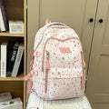 Large Capacity Star Print Nylon Student Backpack Student Backpack Nixie BB-647-Pink(no penda