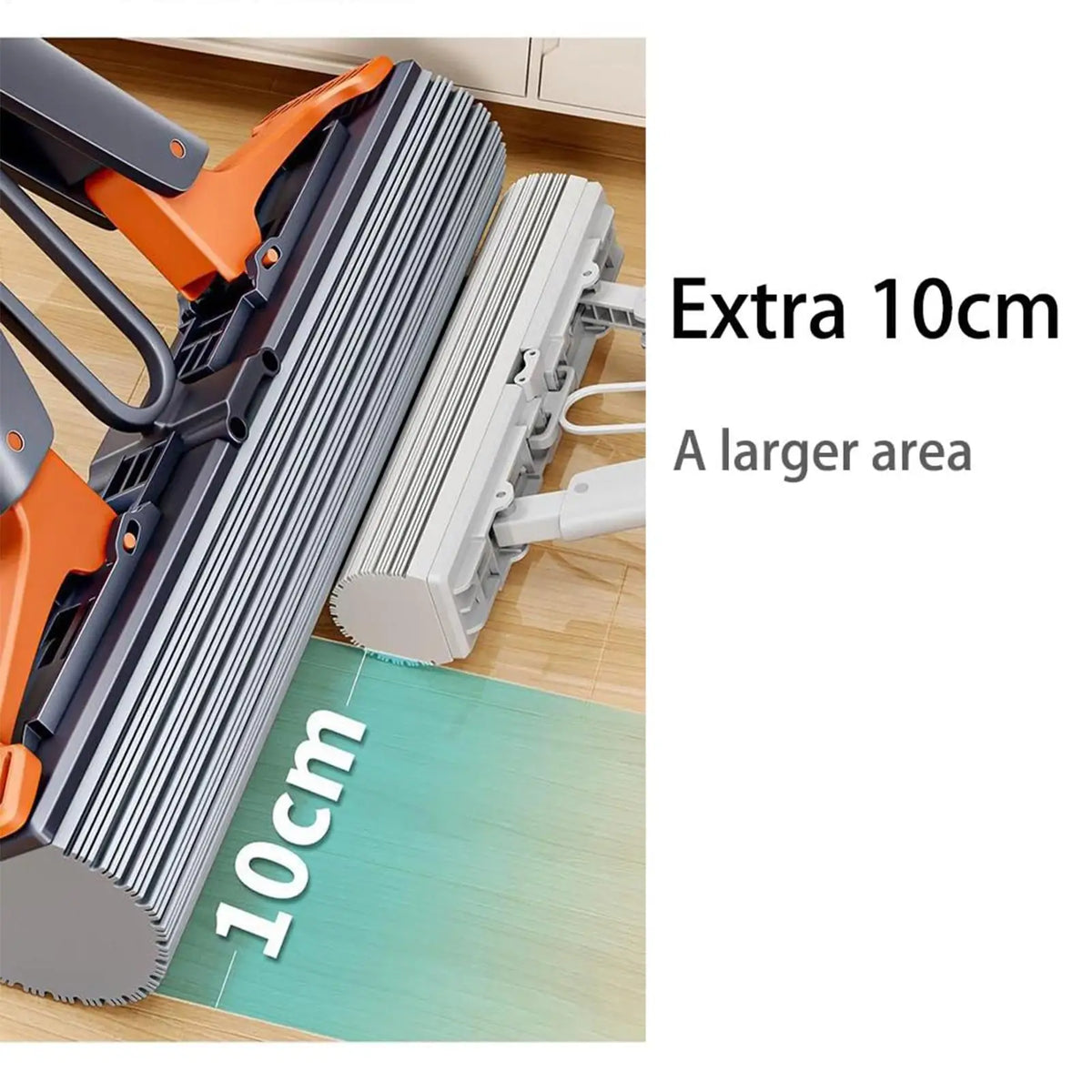 PVA Sponge Roller Mop with 2 Heads – Tiles & Hard Floors Sponge Roller Mop Nixie