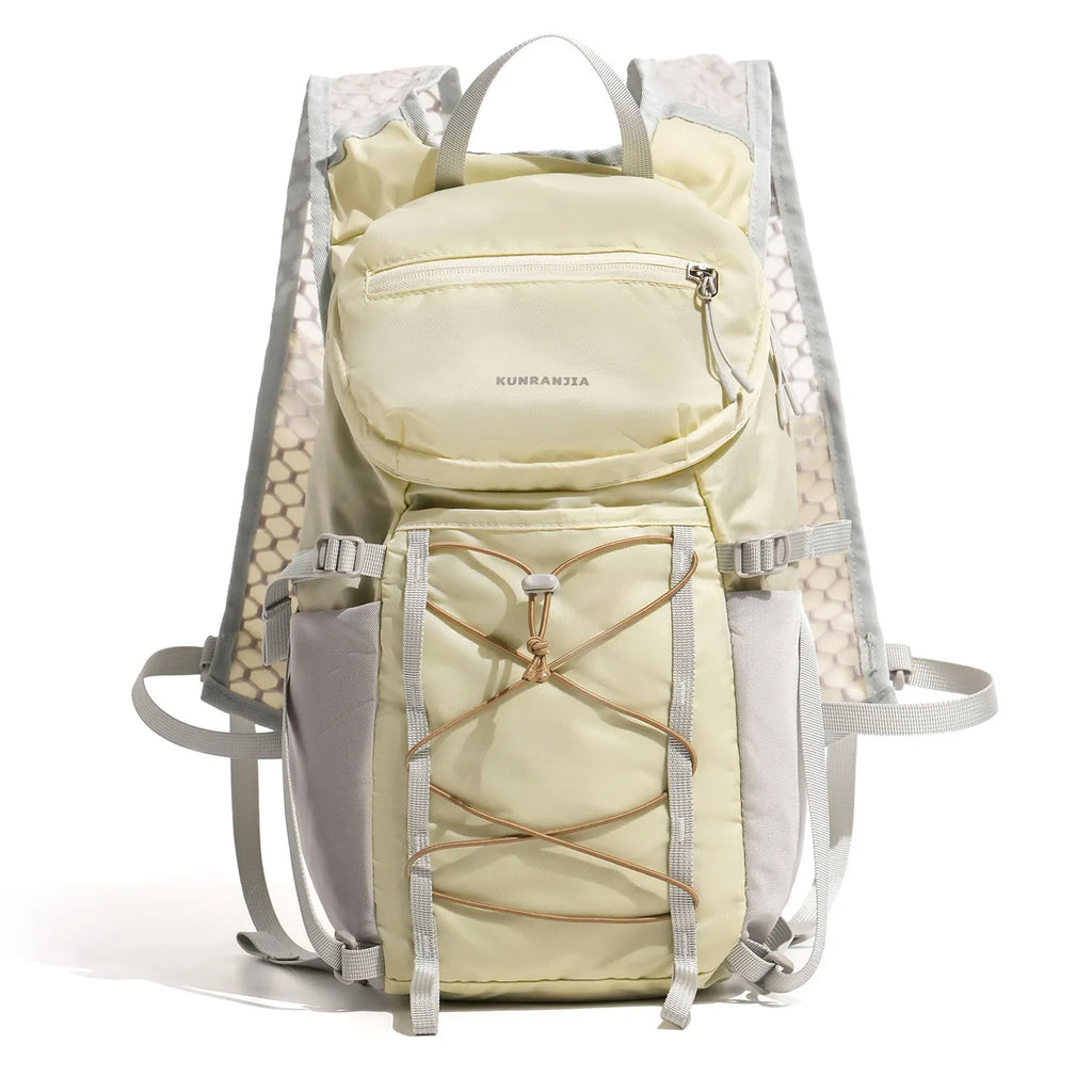Nixie Unisex Water-Resistant Nylon Hiking Backpack Hiking Backpack Nixie Beige Yellow