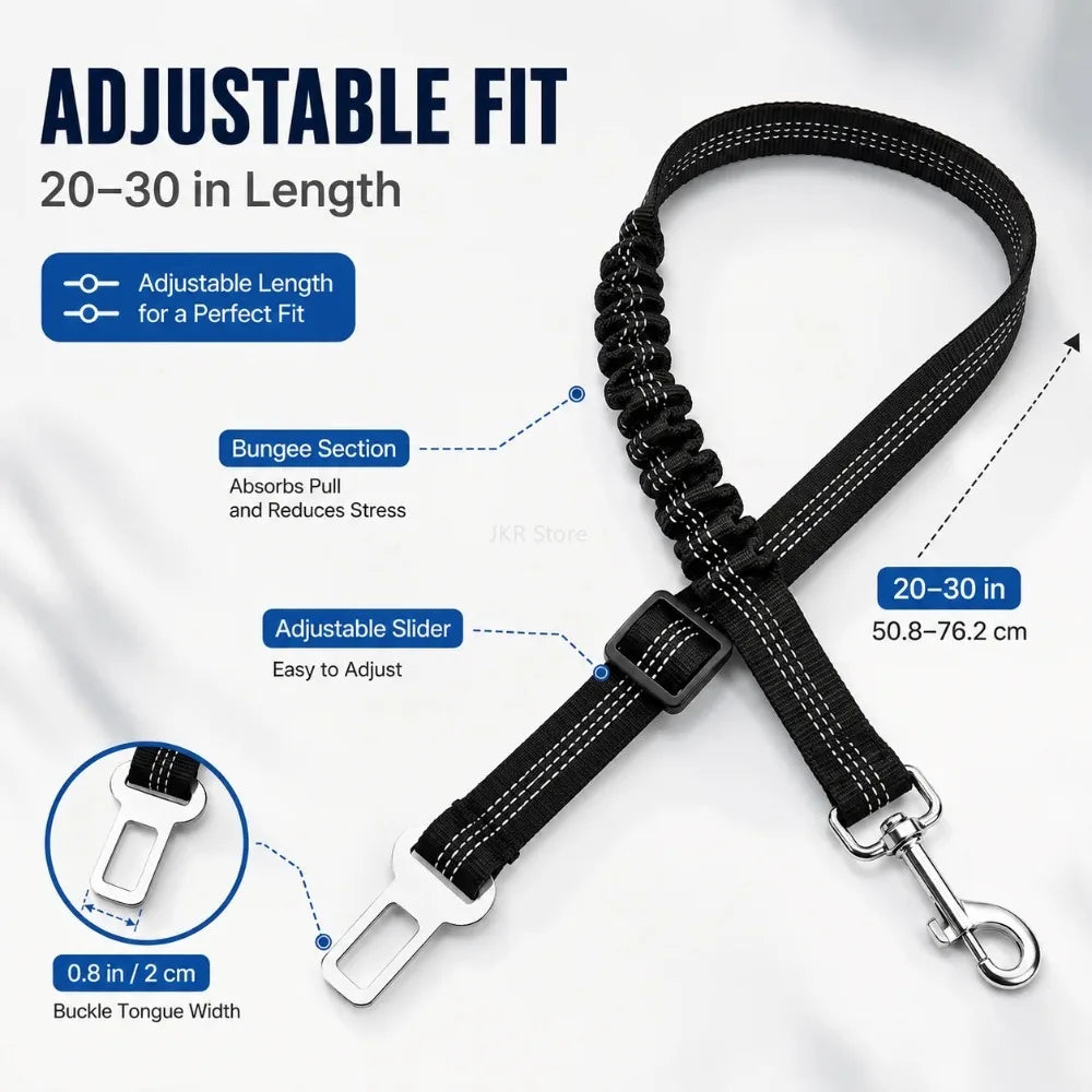 Reflective Dog Car Seat Belt – Adjustable Pet Safety Harness Dog Car Harness Nixie