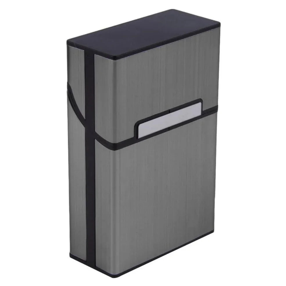 Slim Aluminum Cigarette Case | Holds 20, Magnetic Snap Closure Cigarette Case Nixie black