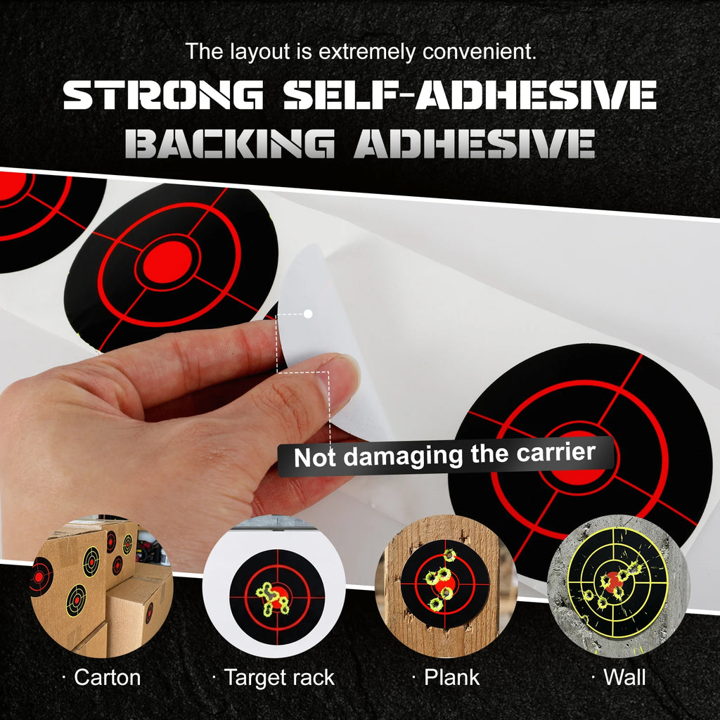 Splatter Shooting Target Stickers 75mm Self-Adhesive Bullseye 2-Roll