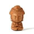 Natural Sandalwood Wooden Bead Bracelet – Baby Guanyin Pendant Wooden Bead Bracelet Nixie 2.2x1.3cm