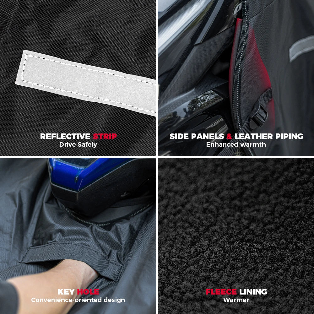 KEMIMOTO Motorcycle Leg Cover Windproof Waterproof Scooter Apron Motorcycle Leg Cover Nixie