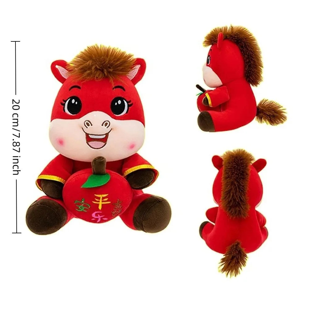 Chinese Zodiac Horse Plush Doll 20cm – Lunar New Year Gift Plush Stuffed Animal Nixie