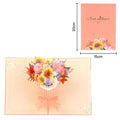3D Pop-Up Flower Bouquet Greeting Card | Handmade Paper Art Pop-Up Greeting Card Nixie F