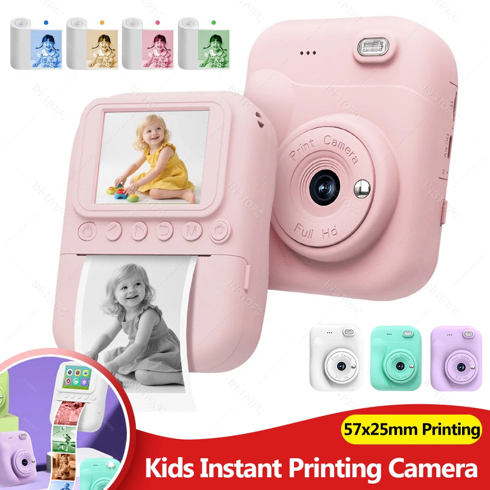 Kids Instant Camera with Color Printer – 1080P, Ages 6–12 | INSTOFC Kids Instant Camera Nixie