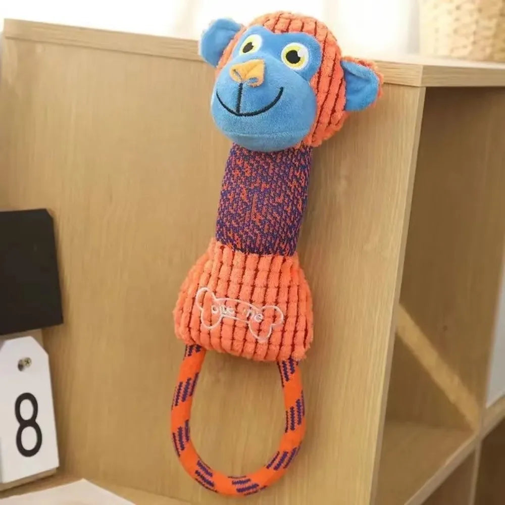 Cartoon Animal Squeaky Dog Chew Toy – Corduroy Interactive