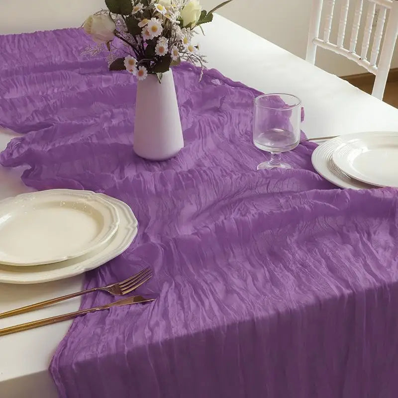 Boho Cheesecloth Table Runner | Wedding & Party Décor 90cm