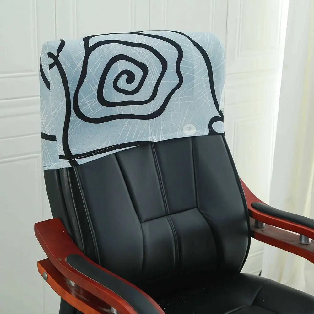 Elastic Office Chair Backrest Cover – Cute Cartoon Patterns