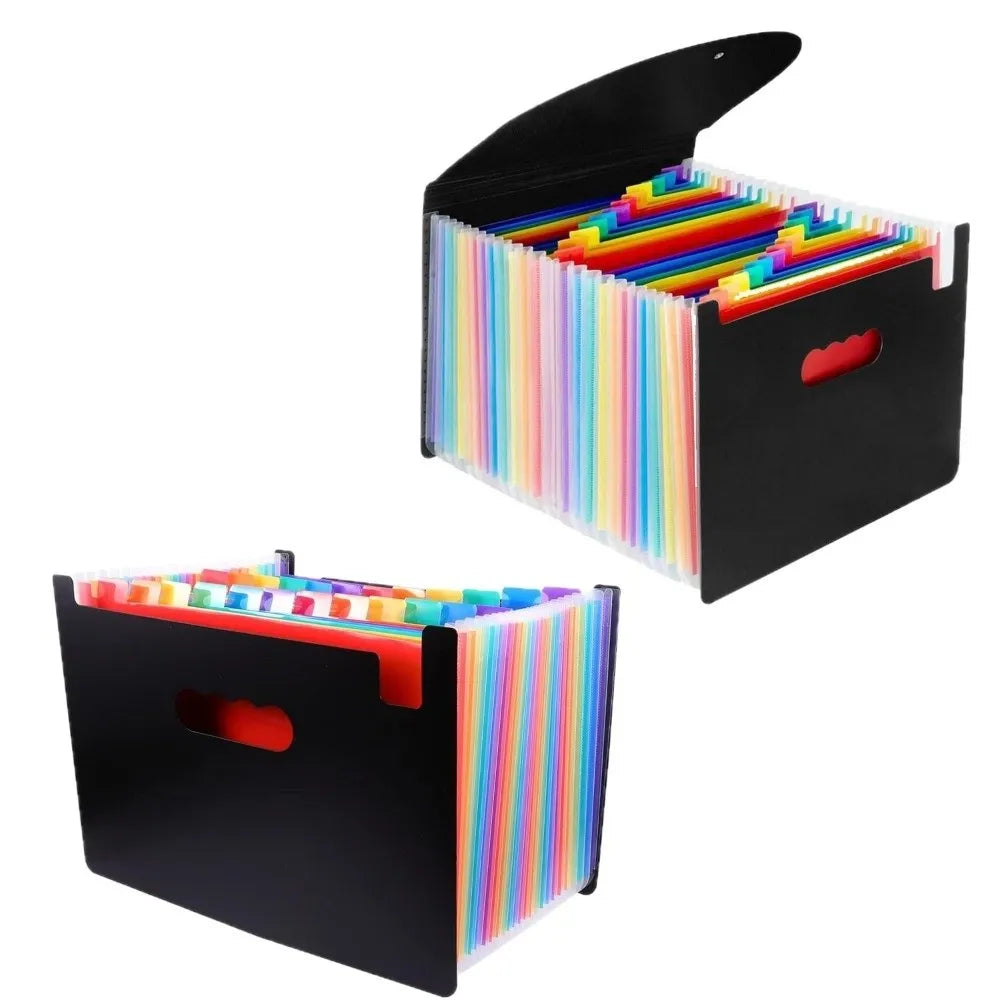 Expanding File Box 13/25 Pockets A4 Accordion Folder Organizer