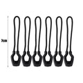 6Pcs Luminous Zipper Pullers for Backpack, Jacket & Tent Zipper Puller Set Nixie Black-6pcs