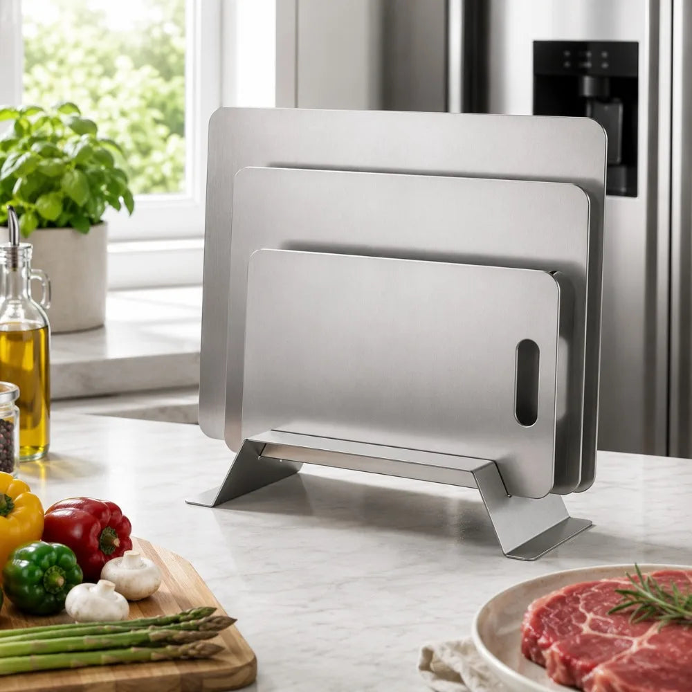 Stainless Steel Cutting Board & Pot Lid Holder Organizer Kitchen Organizer Stand Nixie
