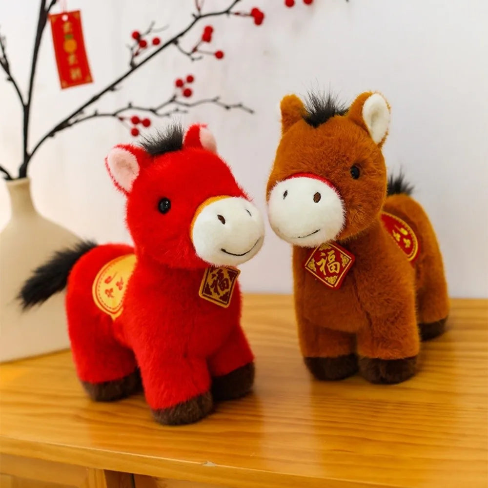 Chinese Zodiac Horse Plush Doll 20cm – Lunar New Year Gift Plush Stuffed Animal Nixie I