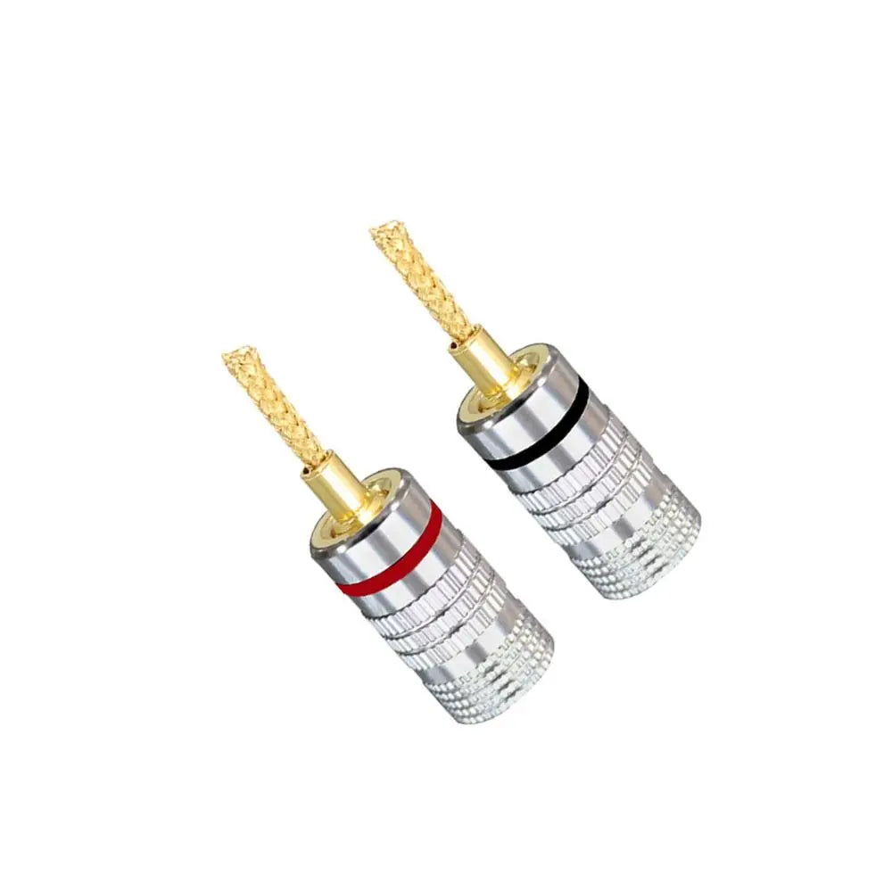 24K Gold Banana Plugs Screw Lock Speaker Wire Connectors Speaker Wire Connector Nixie
