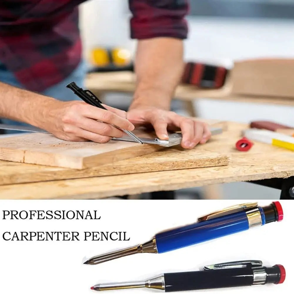 Deep Hole Marking Pencil with Built-In Sharpener | Carpenter Carpenter Marking Pencil Nixie
