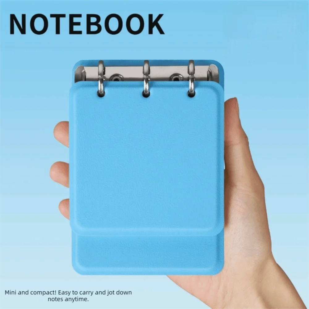 Mini 3-Ring Refillable PU Leather Pocket Notebook | Binder Journal