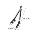 Stainless Steel Food Tongs with Non-Slip Silicone Handle Kitchen Food Tongs Nixie black