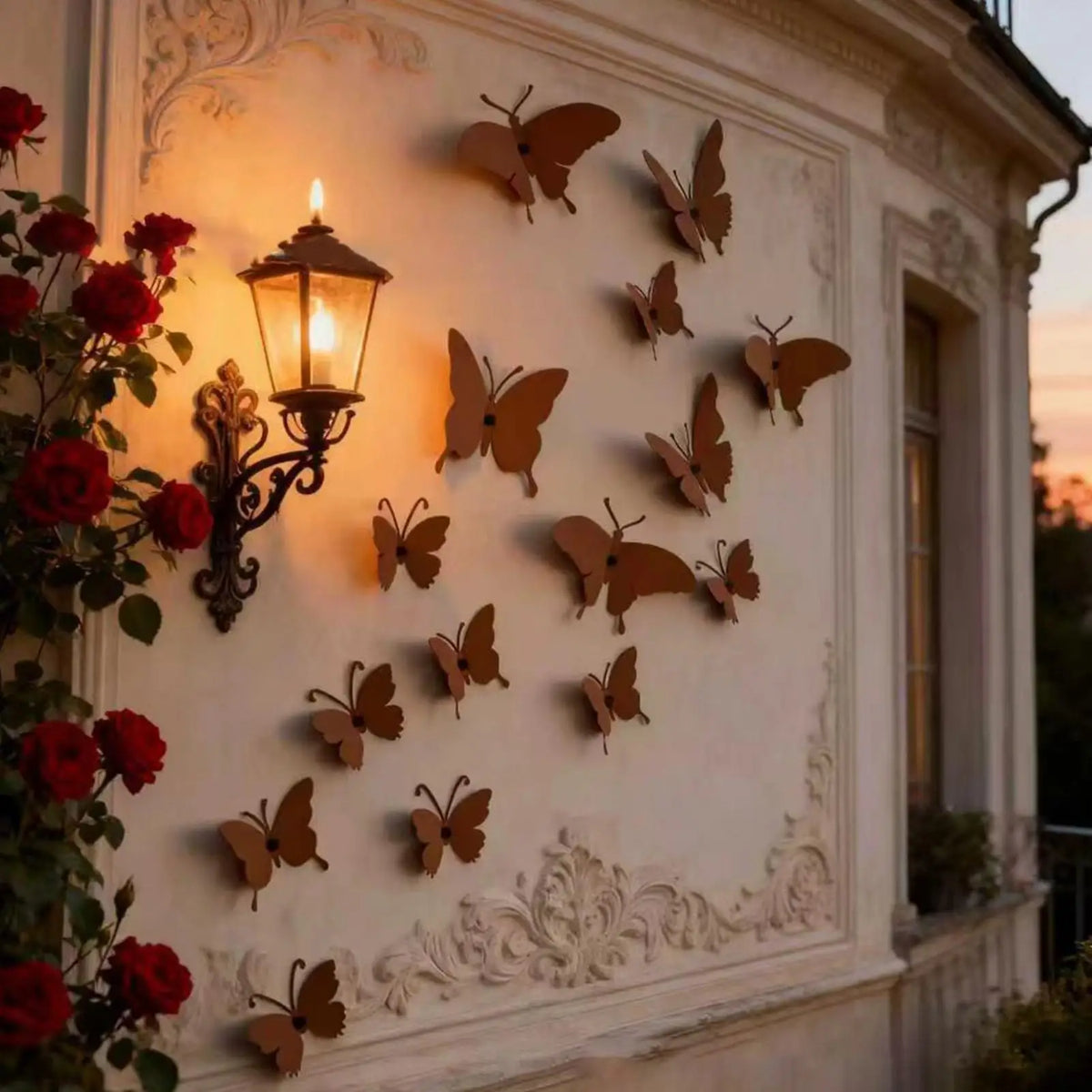 15-Piece Metal Butterfly Wall Decor – Handcrafted Iron Art Metal Wall Art Nixie