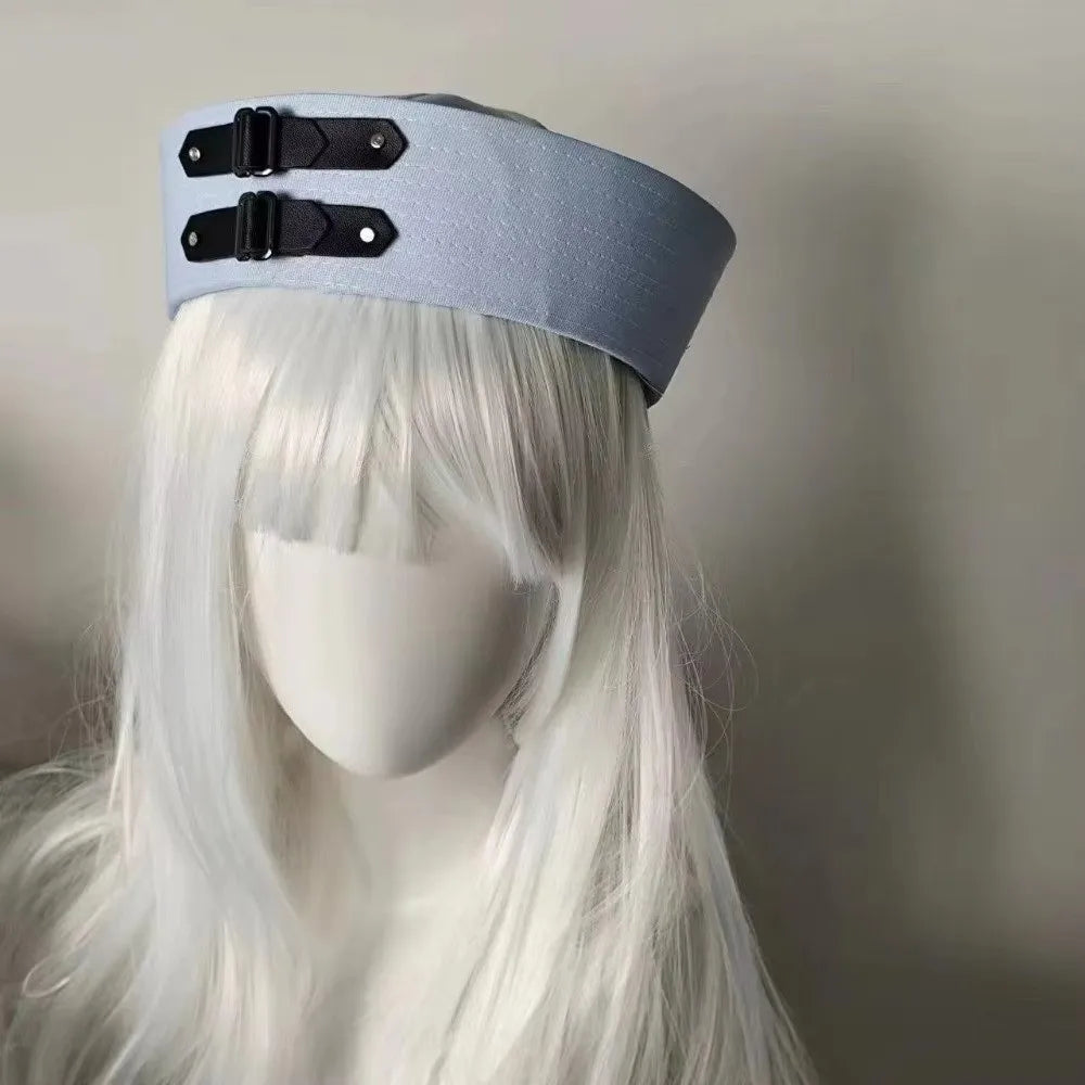 Y2K Vintage Beret Sailor Captain Hat – Buckle & Chain Vintage Beret Hat Nixie
