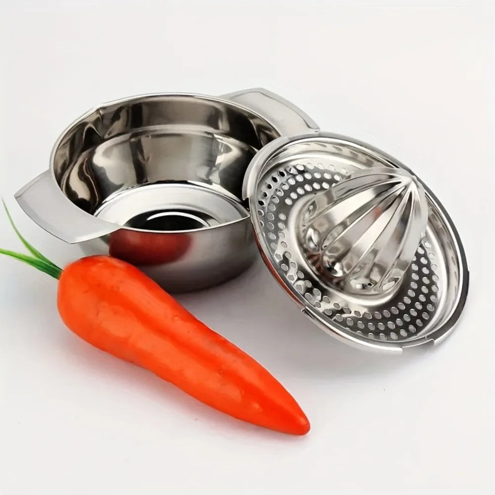 Stainless Steel Manual Citrus Juicer 43.96oz | Nixie Heavy Duty Manual Citrus Juicer Nixie