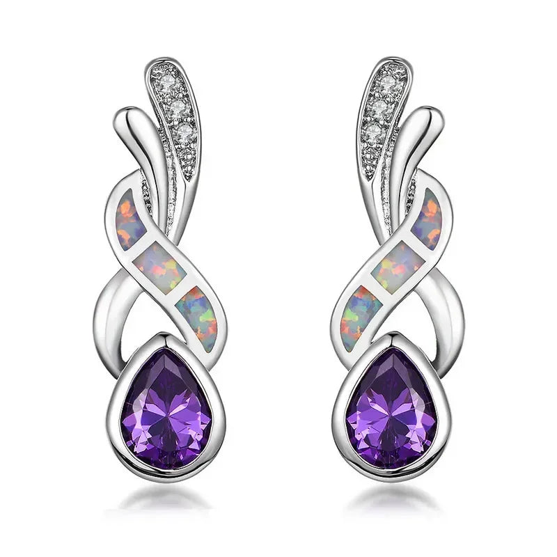 Women's Silver Drop Dangle Earrings – Bridal Wedding Gift Drop Dangle Earrings Nixie