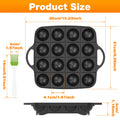 16-Hole Nonstick Takoyaki Pan – Die Cast Aluminum Mold Takoyaki Cooking Pan Nixie 1PC Style 3