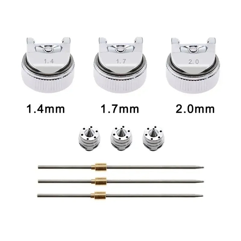 H-827 HVLP Spray Gun Nozzle Kit 1.4/1.7/2.0mm – 3-Piece Set Spray Gun Nozzle Kit Nixie A5