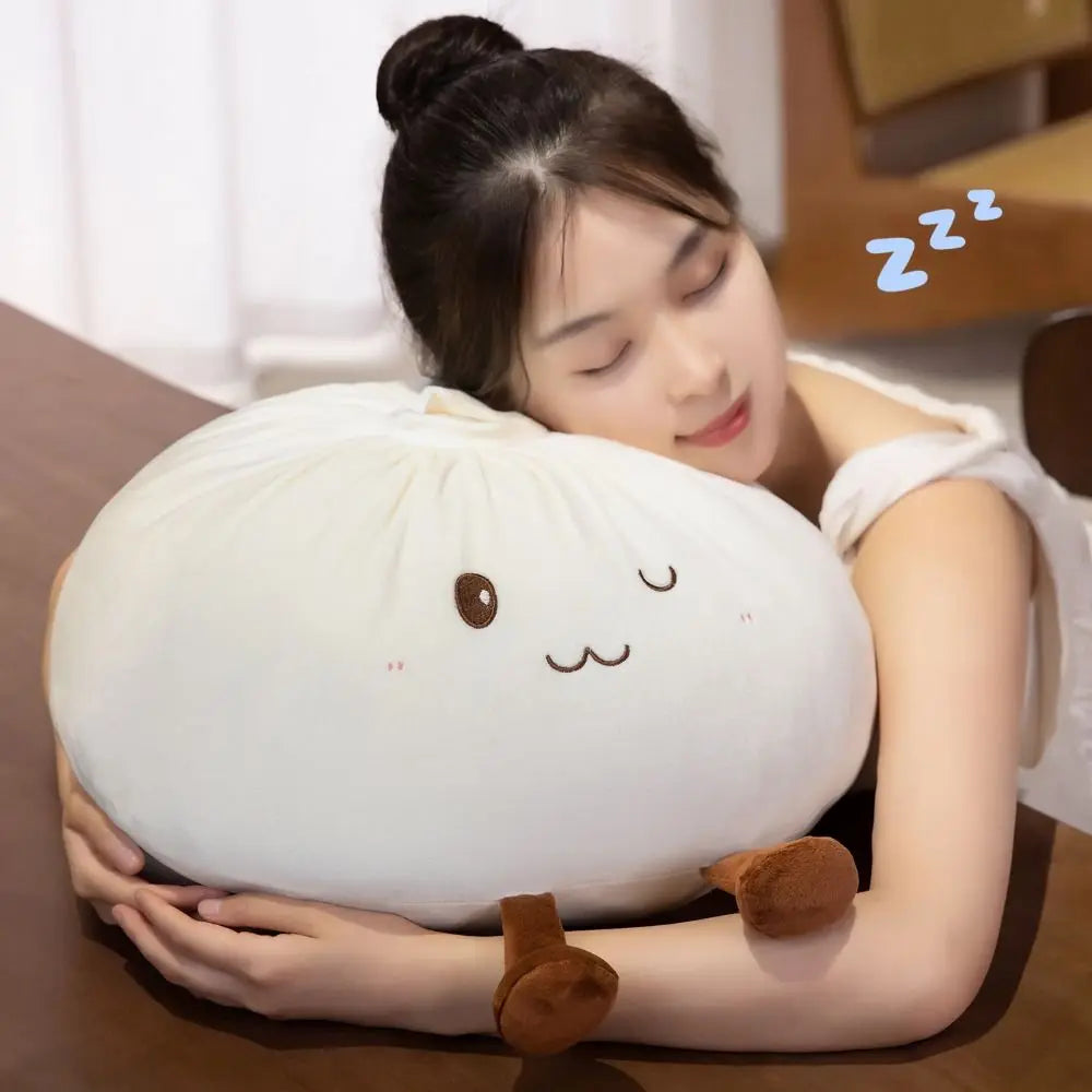 Steamed Bun Dumpling Plush Pillow – Soft Kawaii Stuffed Toy Plush Stuffed Pillow Nixie