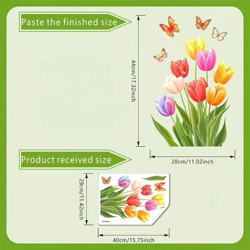 Colorful Butterfly Flower Removable Wall & Fridge Stickers Wall Decal Sticker Nixie